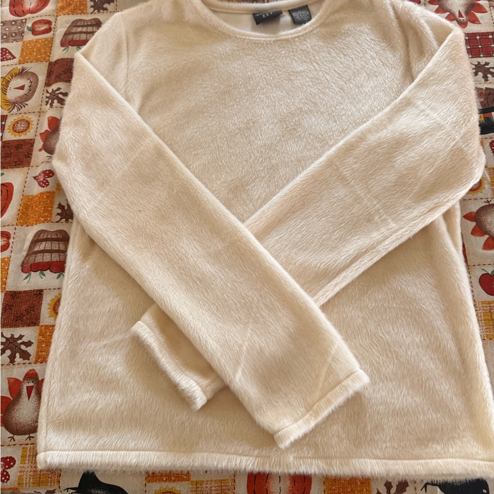 Copper Key Ivory Fuzzy Sweater